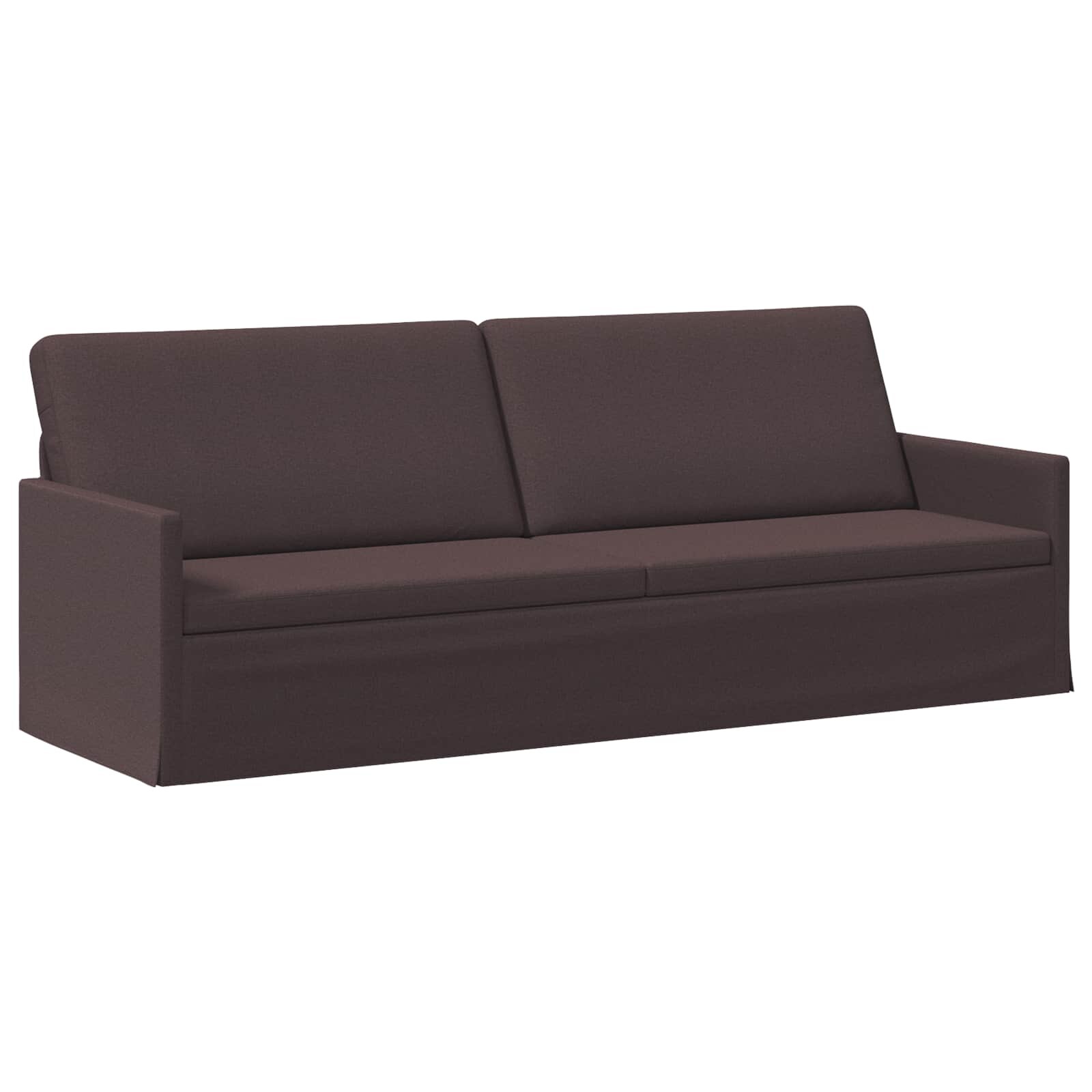 vidaXL Sedačka pre 3 Tmavohnedá 220 x 81 x 82 cm Látka