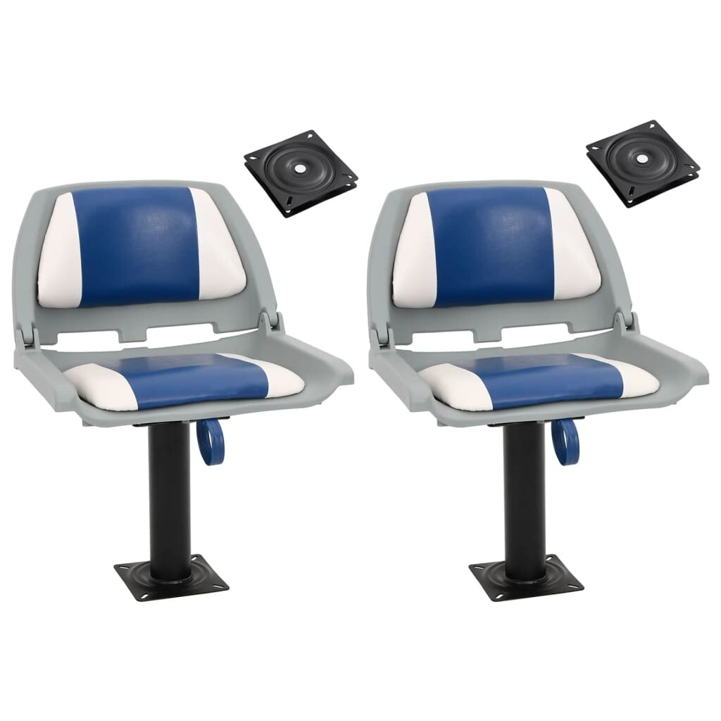 vidaXL Sedadlá do člna 2 ks s podstavcom otočné o 360°