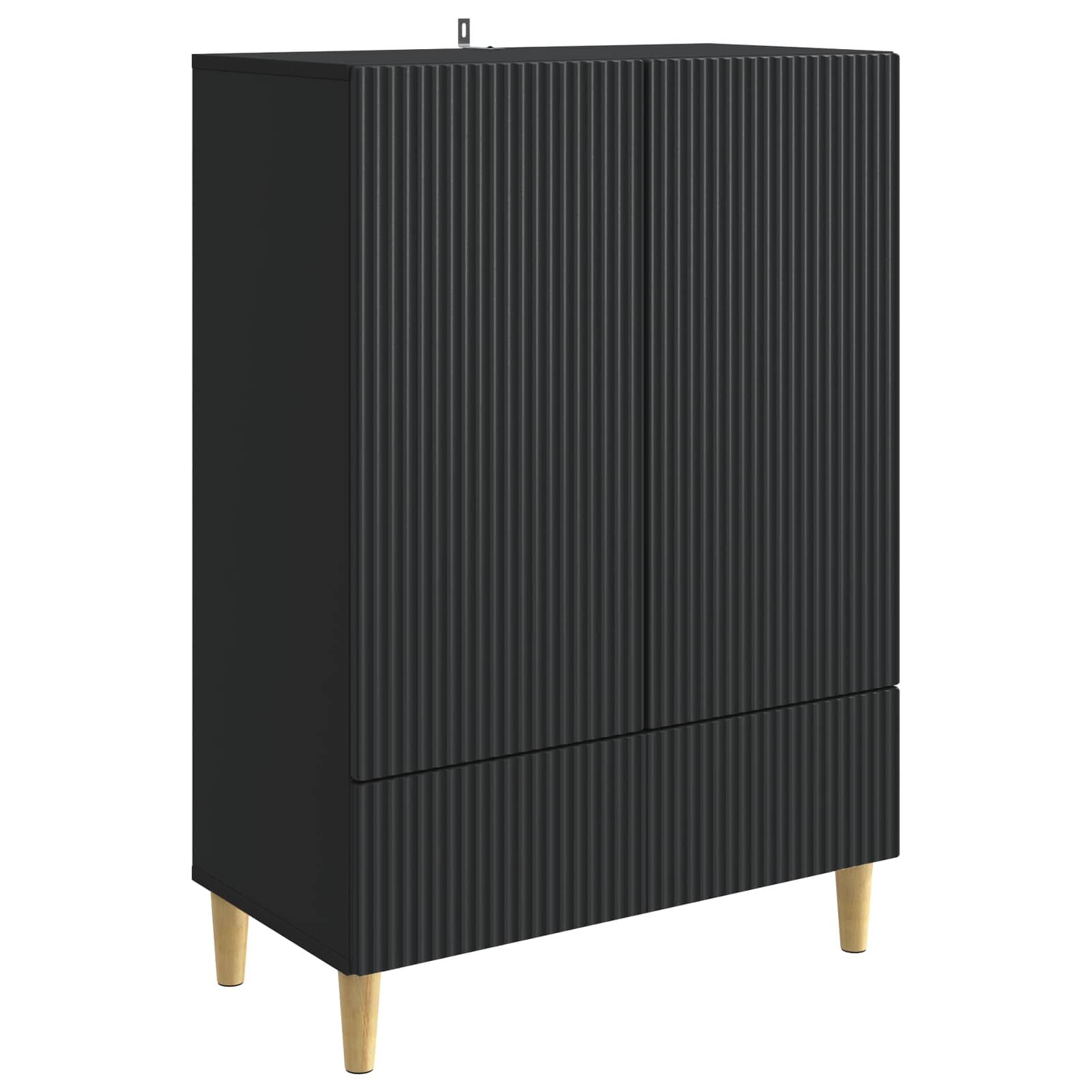 vidaXL Servírovacia skriňa Čierna 66 x 345 x 95 cm Kompozitné drevo