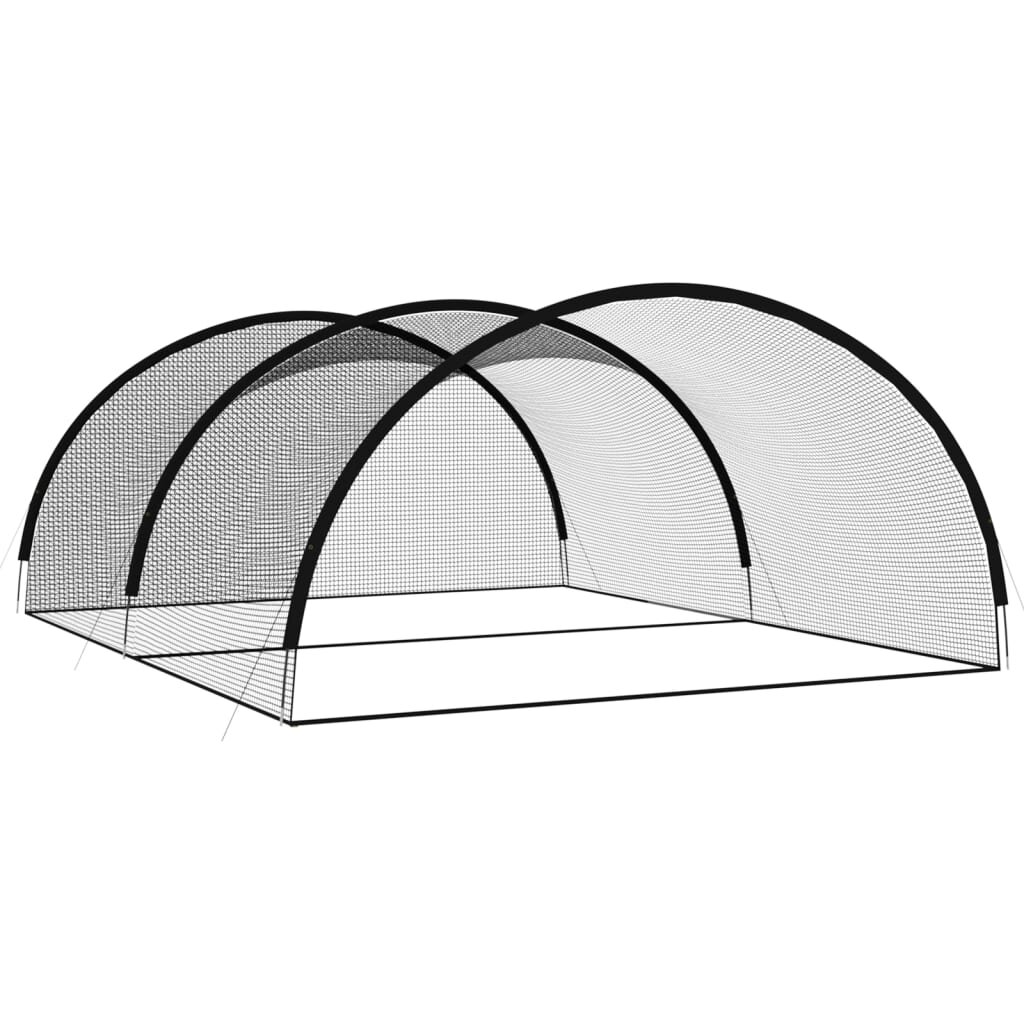 vidaXL Sieť na baseballové odpaly čierna 600x400x250 cm polyester
