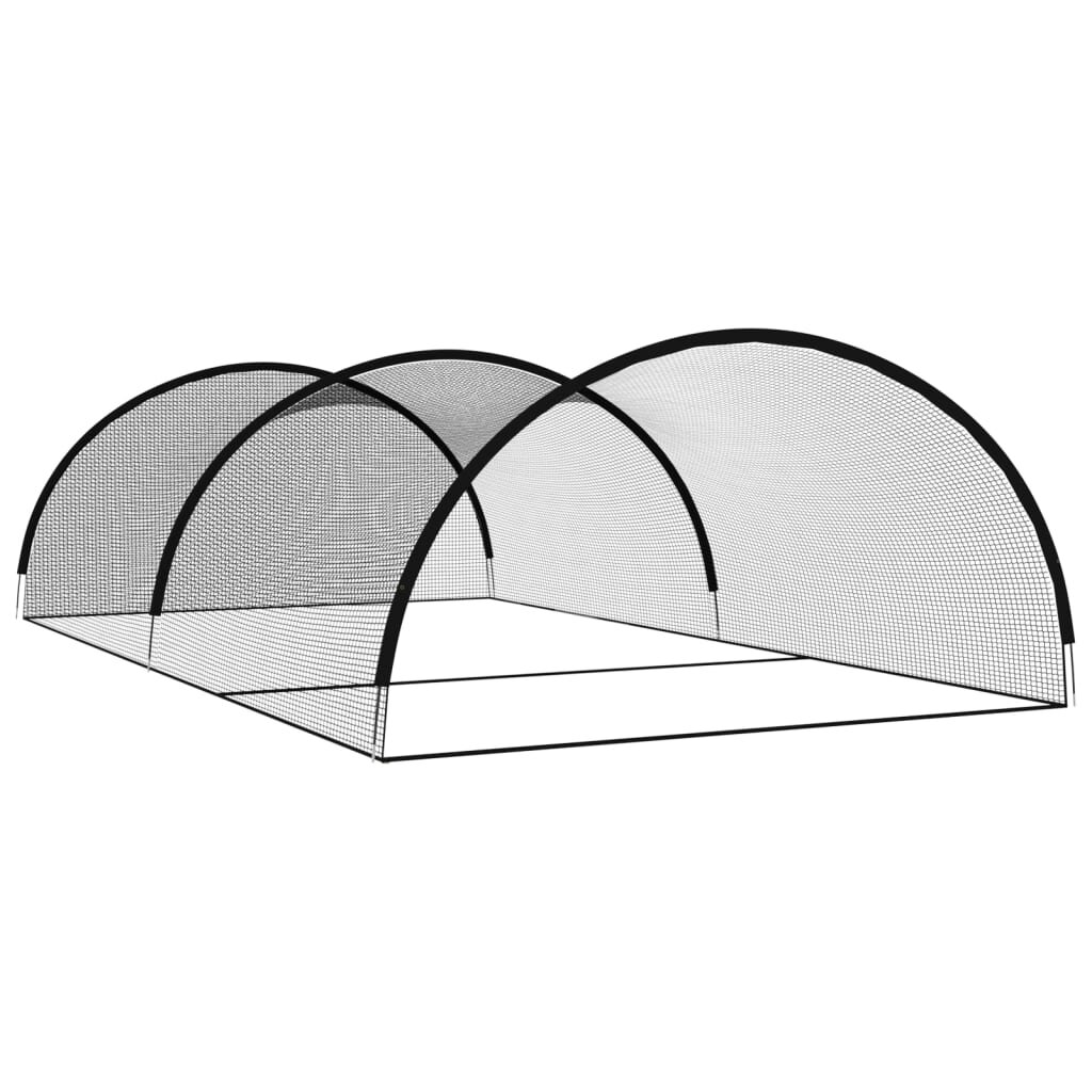 vidaXL Sieť na baseballové odpaly čierna 900x400x250 cm polyester