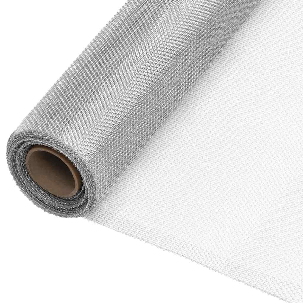 vidaXL Sieť proti hmyzu hliník 60x500 cm strieborná