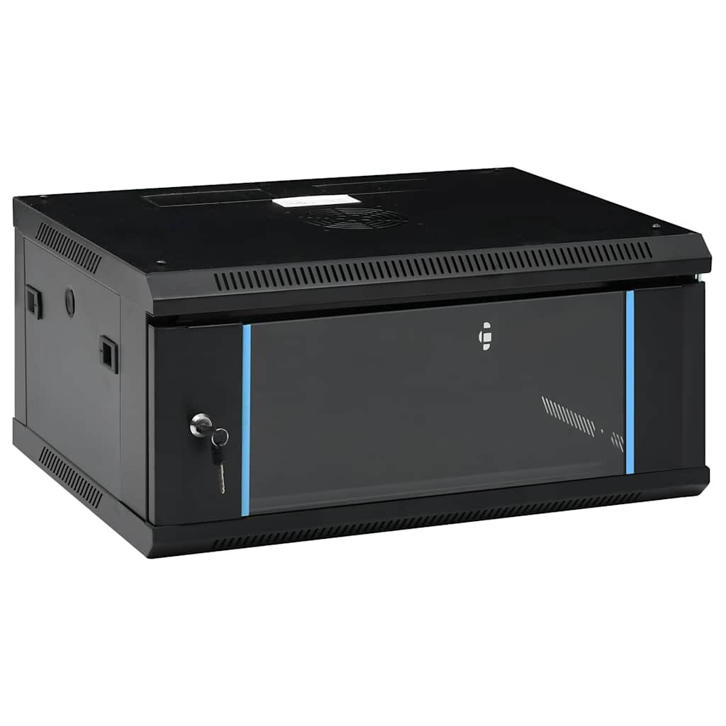 vidaXL Sieťové skrine s úložiskom Čierna 600 x 450 x 285 mm Oceľ