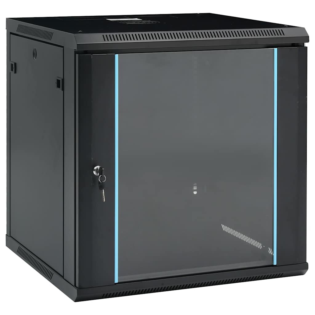 vidaXL Sieťové skrine s úložiskom Čierna 600 x 600 x 640 mm Oceľ