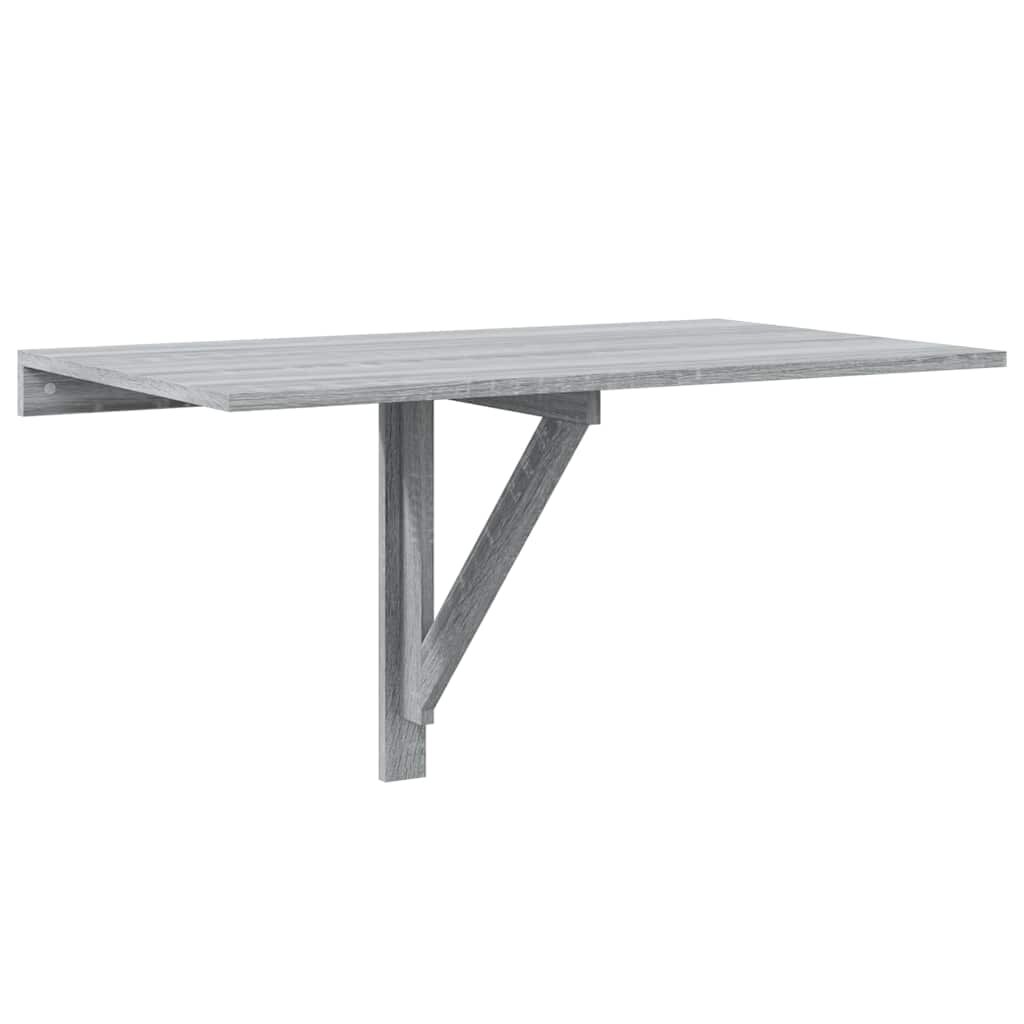vidaXL Skladací nástenný stôl sivá sonoma 100x60x56cm spracované drevo