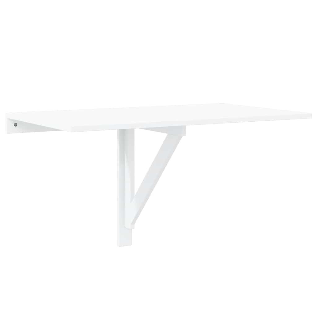 vidaXL Skladací stolík na stenu biely 100x60 cm