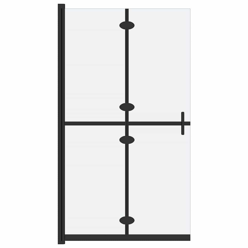 vidaXL Skladacia sprchová zástena nepriehľadné ESG sklo 90x190 cm