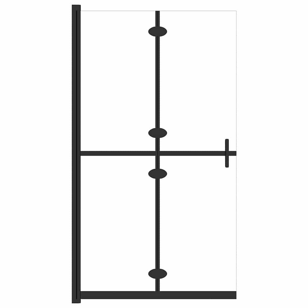 vidaXL Skladacia sprchová zástena priehľadné ESG sklo 90x190 cm