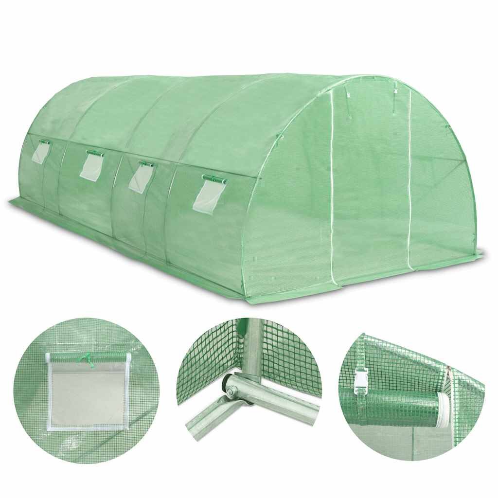 vidaXL Skleník 18 m² 600x300x200 cm