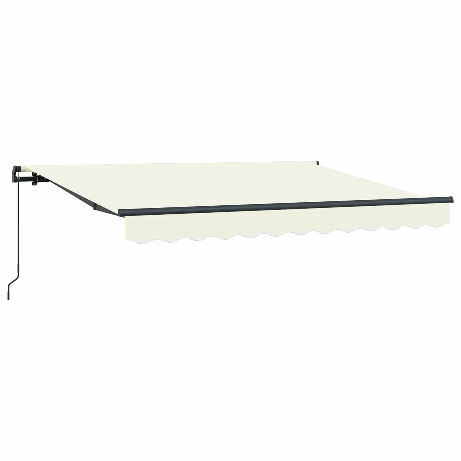 vidaXL Sklopná markíza Krémová 250 x 200 cm látka