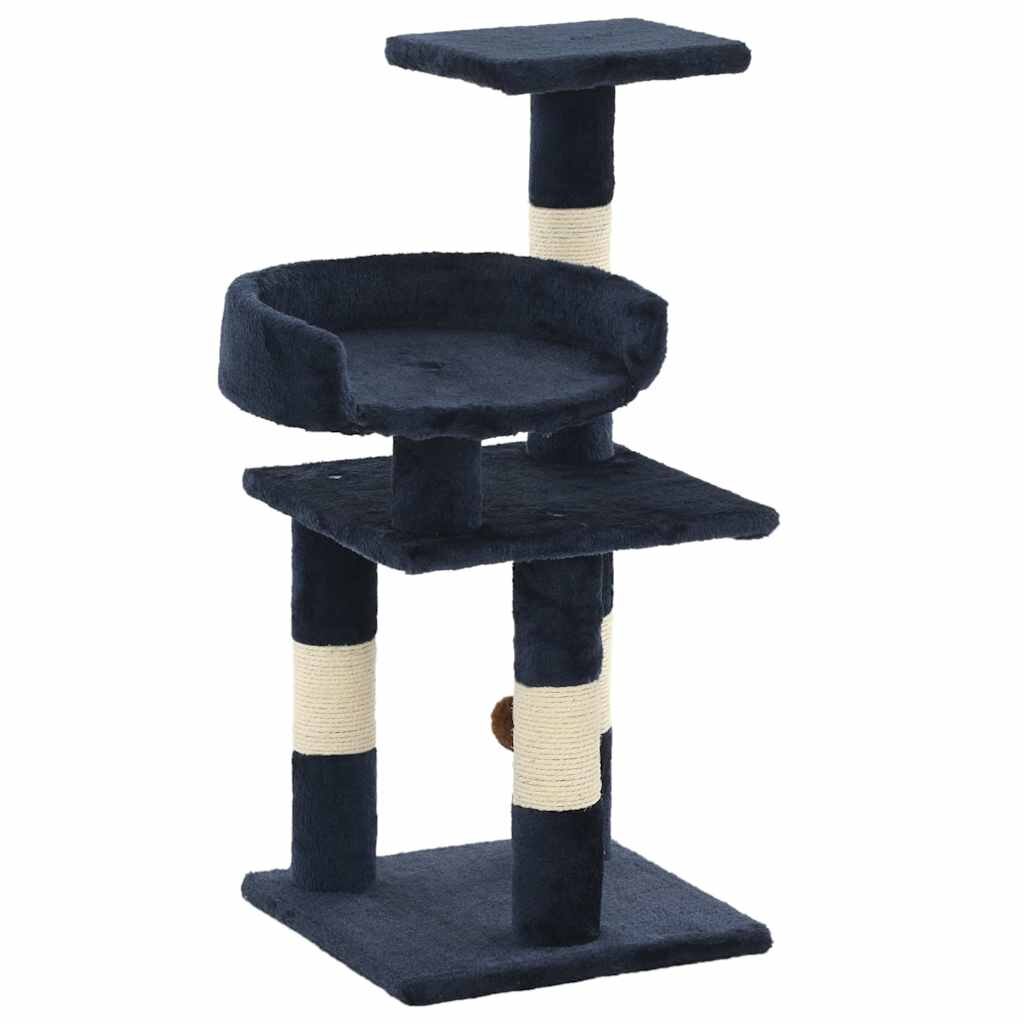 vidaXL Škrabadlo pre mačky so sisalovými stĺpikmi 65 cm modré