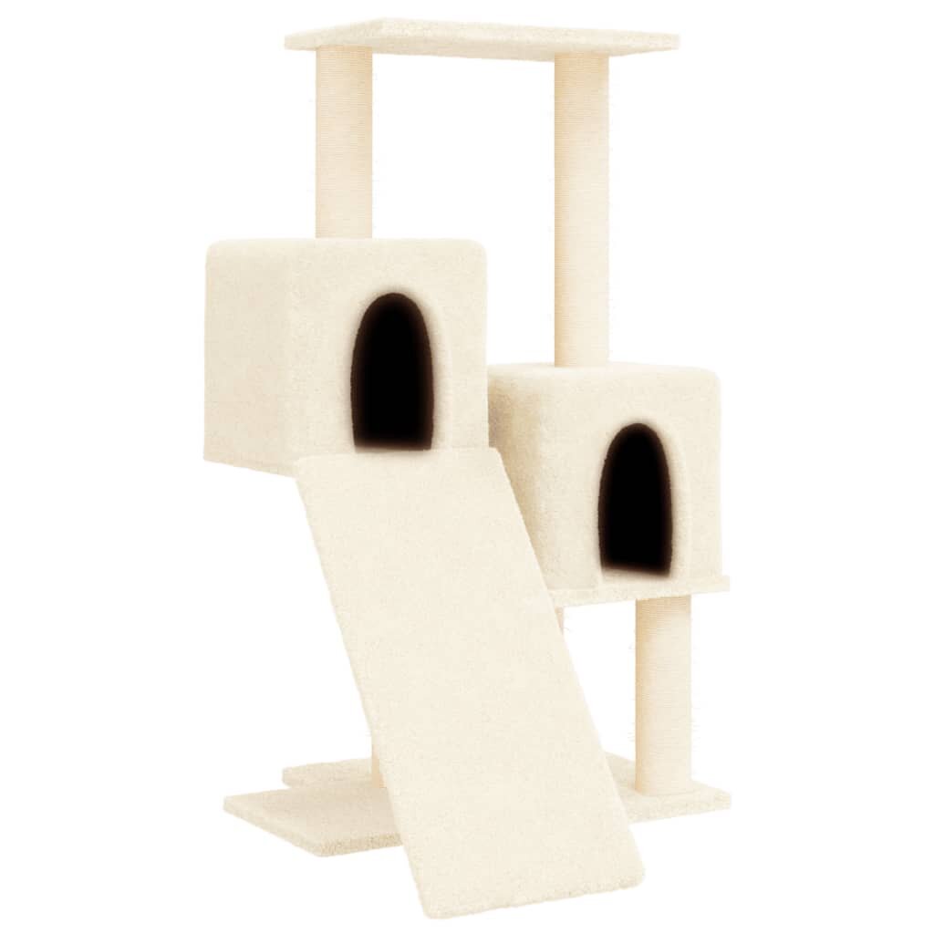 vidaXL Škrabadlo pre mačky so sisalovými stĺpikmi krémové 82 cm