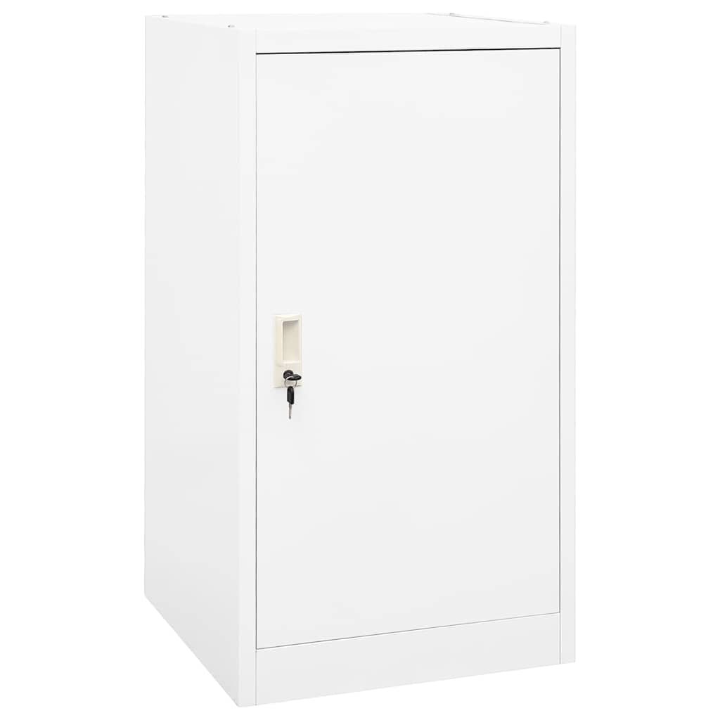 vidaXL Skriňa na sedlo biela 53x53x105 cm oceľová