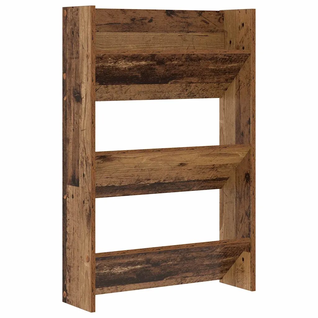 vidaXL Skriňa na topánky 60 x 18 x 90 cm Kompozitné drevo Staré drevo