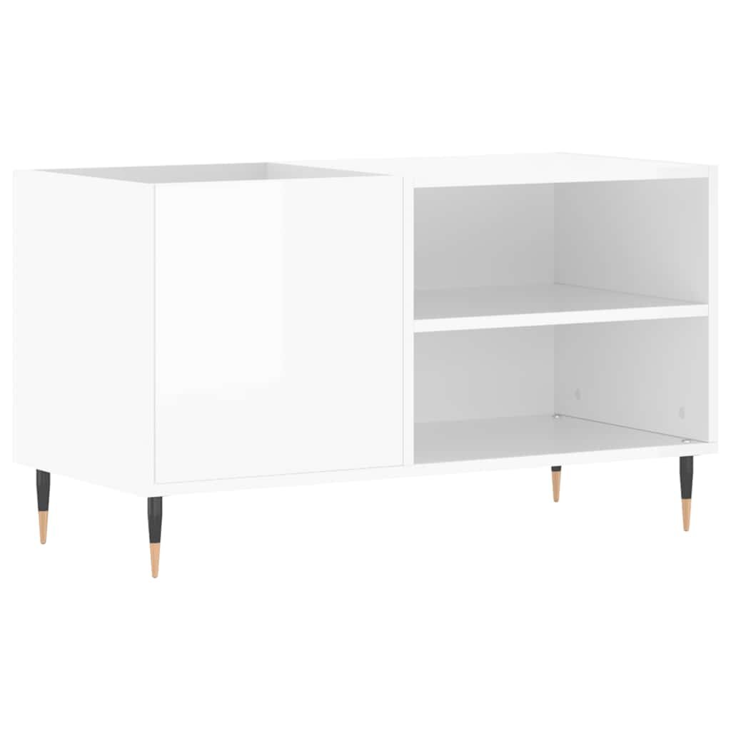 vidaXL Skrinka na platne lesklá biela 85x38x48 cm kompozitné drevo