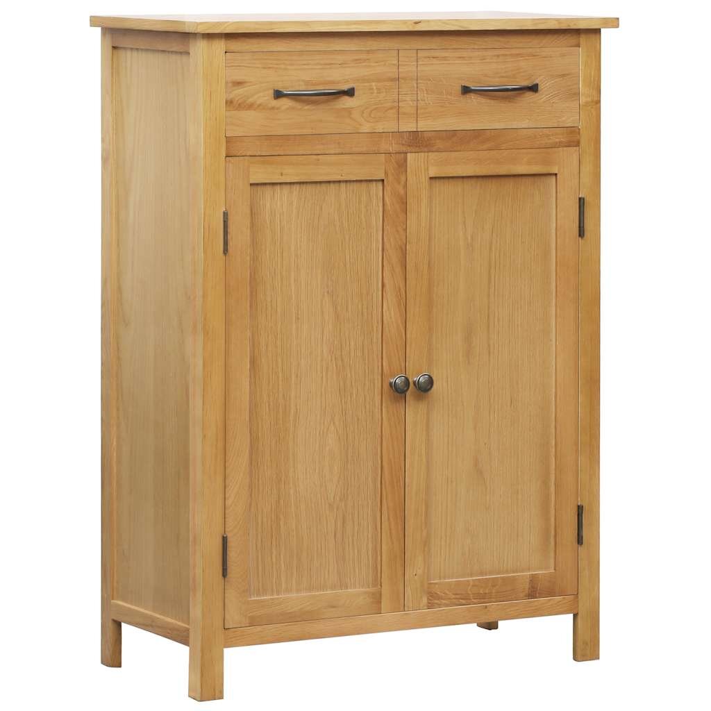 vidaXL Skrinka na topánky 76x37x105 cm dubový masív