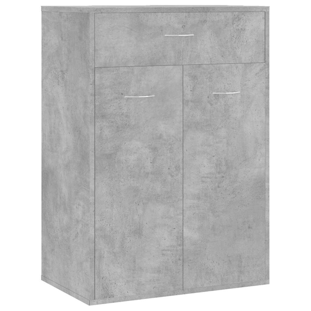 vidaXL Skrinka na topánky betónovo sivá 60x35x84 cm kompozitné drevo