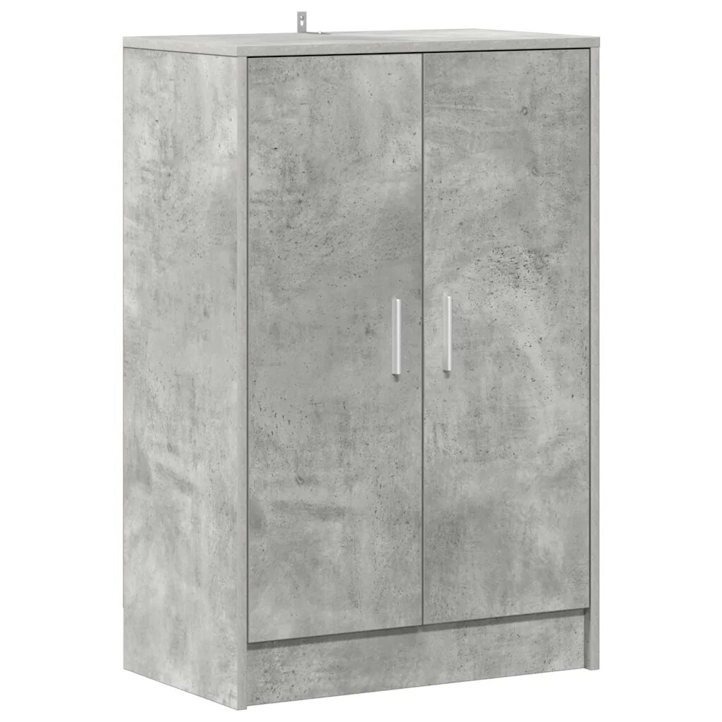 vidaXL Skrinka na topánky betónovo sivá 60x35x92 cm kompozitné drevo