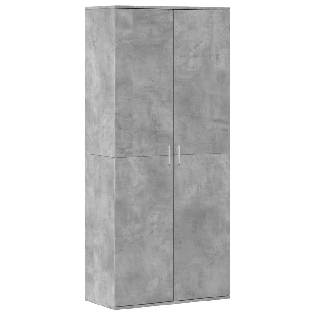 vidaXL Skrinka na topánky betónovo sivá 80x39x178cm kompozitné drevo