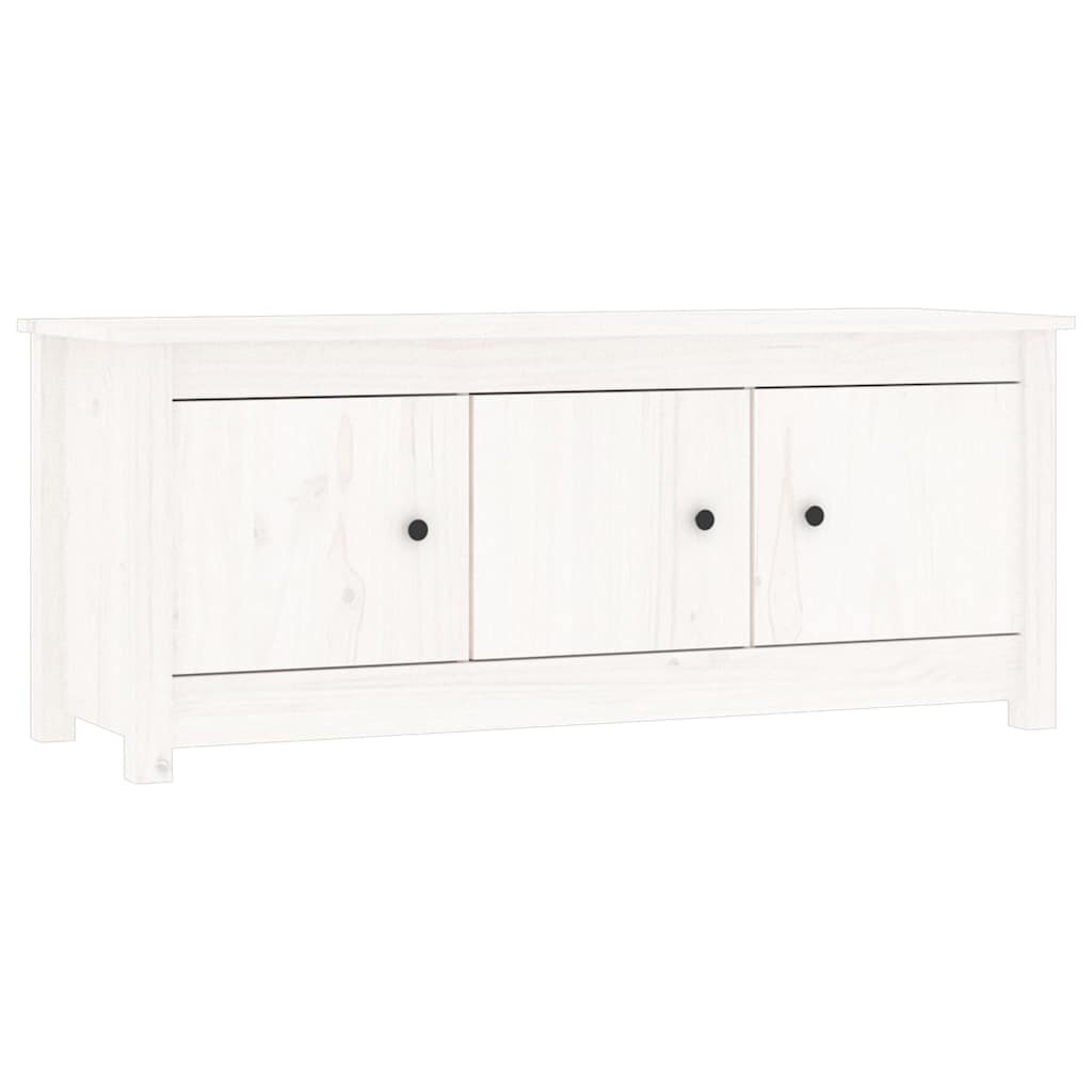 vidaXL Skrinka na topánky biela 110x38x455 cm masívna borovica