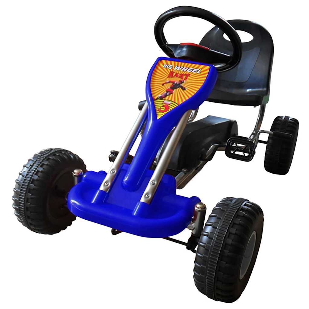 vidaXL Šľapacia motokára modrá
