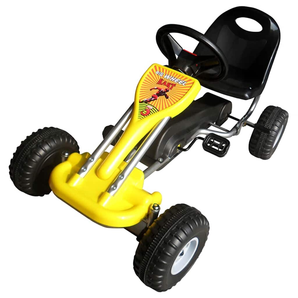 vidaXL Šľapacia motokára žltá