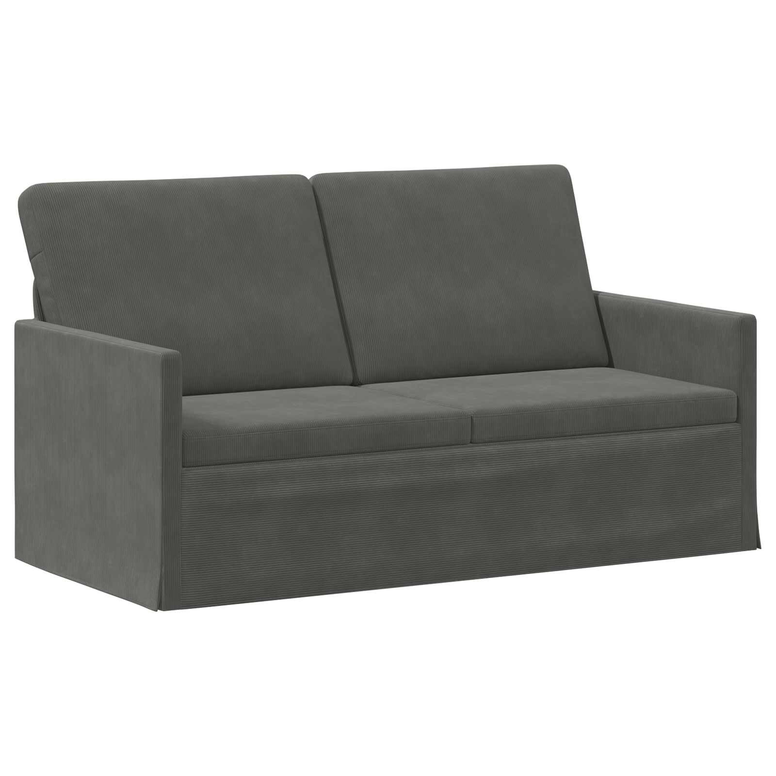vidaXL Sofa pre 2 osoby Tmavosivá 150 x 81 x 82 cm Kordúrová tkanina
