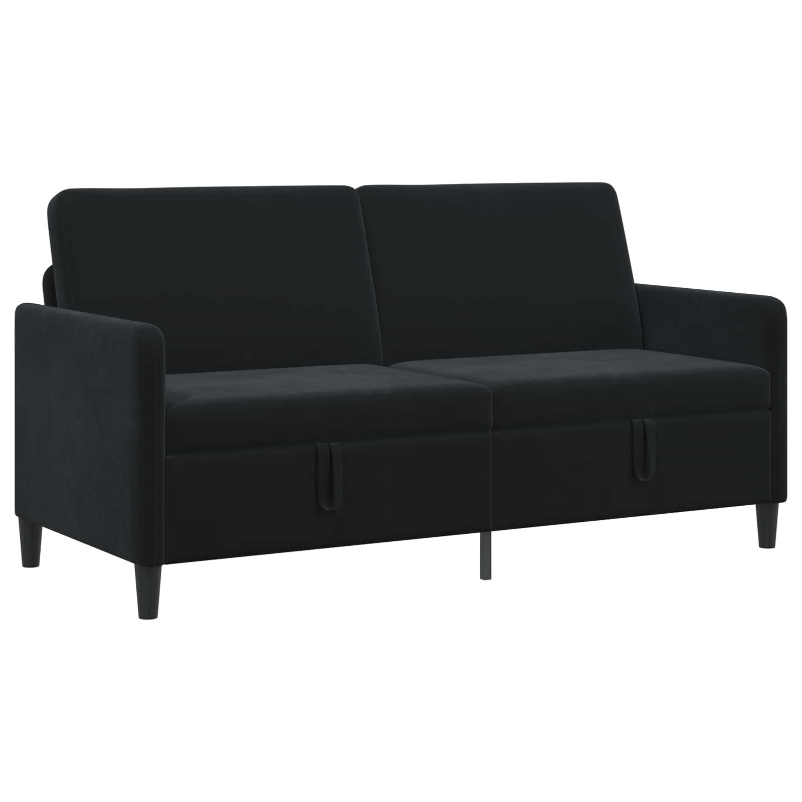 vidaXL Sofa s úložným priestorom 3-miestne Čierna 172 x 78 x 87 cm