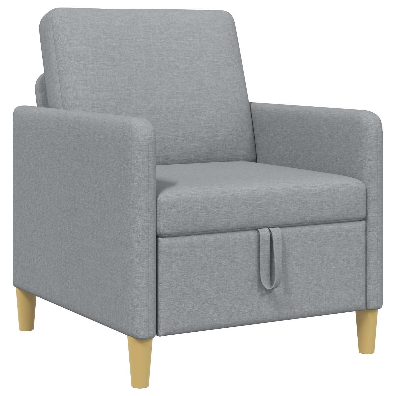 vidaXL Sofa s úložným priestorom Svetlosivá 72 x 78 x 87 cm Polyester