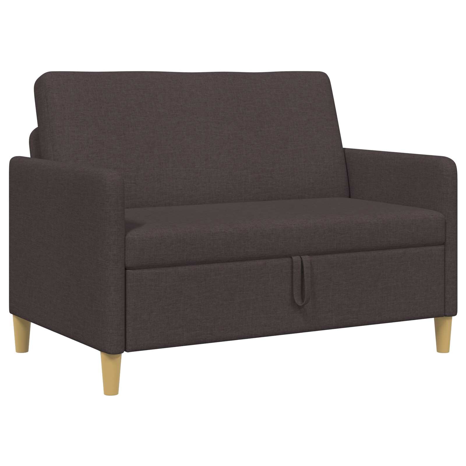 vidaXL Sofa s úložným priestorom Tmavohnedá 122 x 78 x 87 cm Polyester