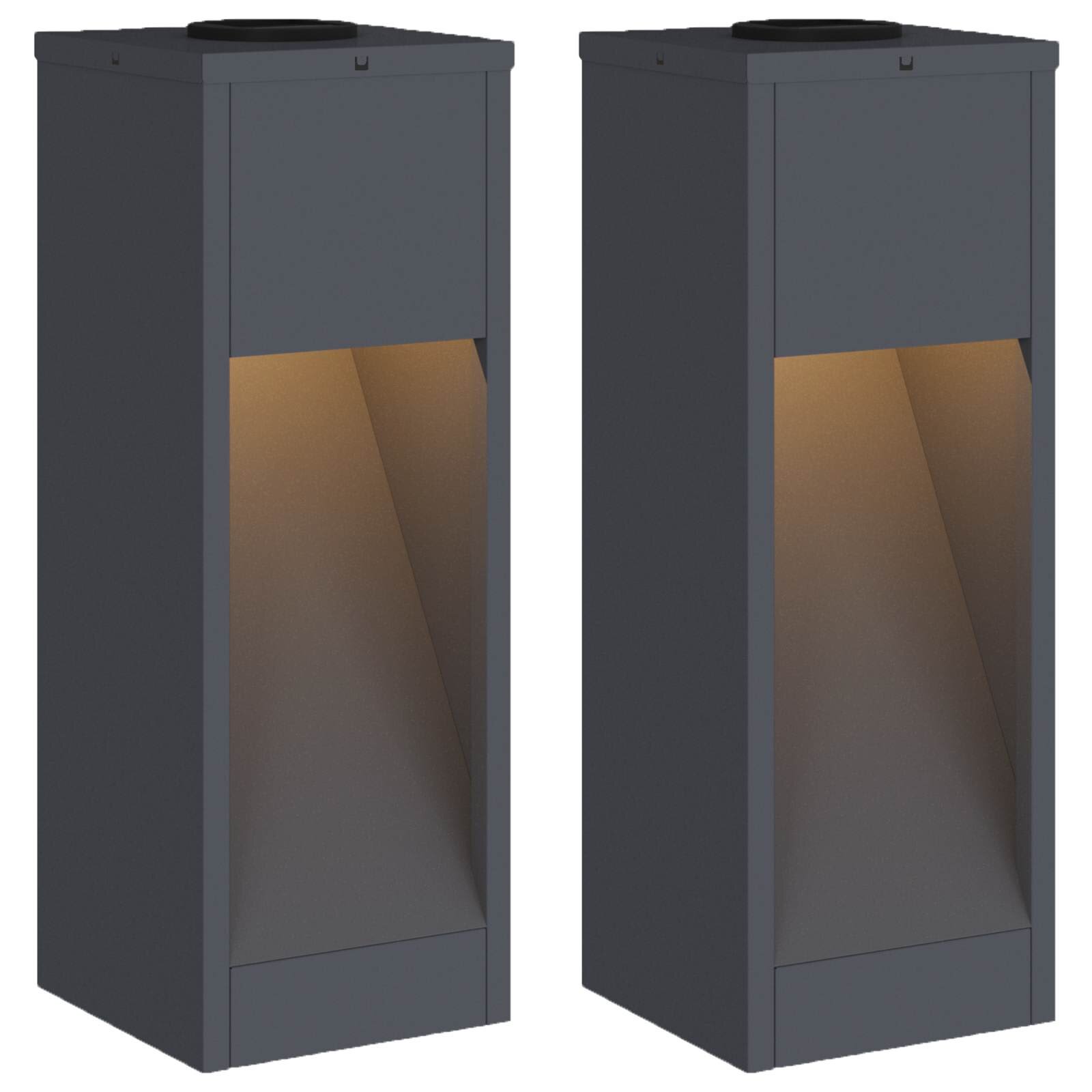 vidaXL Solárna LED chodníková lampa 2 ks Teplá biela 18 x 18 x 50 cm