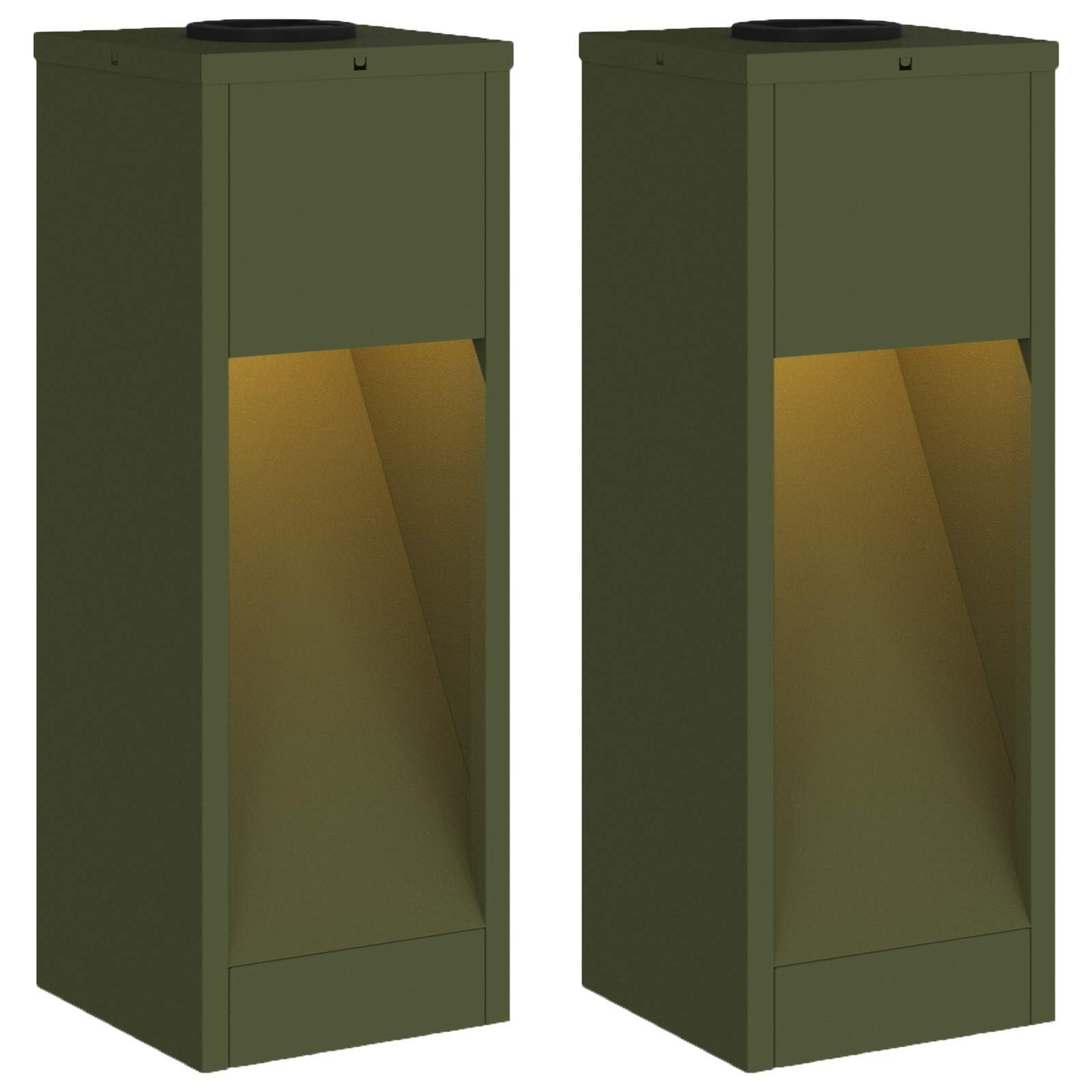vidaXL Solárna LED chodníková lampa 2 ks Teplá biela 18 x 18 x 50 cm
