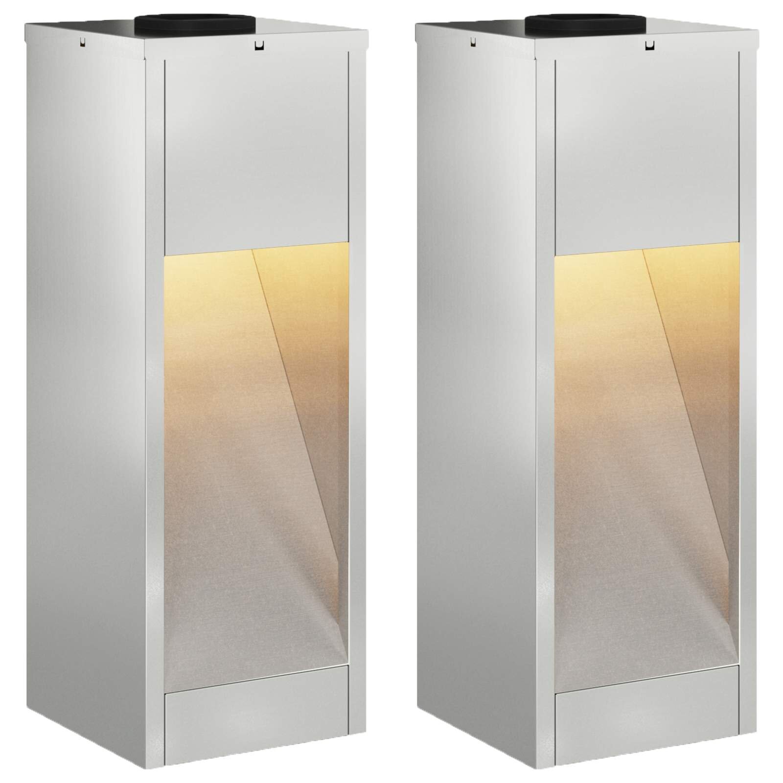 vidaXL Solárna LED chodníková lampa 2 ks Teplá biela 18 x 18 x 50 cm