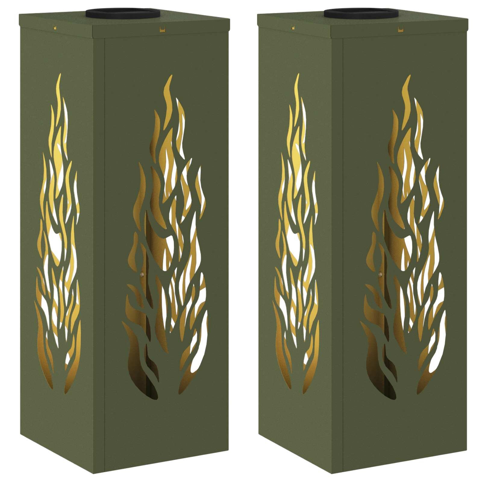 vidaXL Solárne LED svetlo na chodník 2 ks Teplá biela 18 x 18 x 50 cm