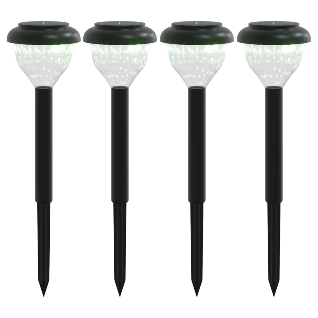 vidaXL Solárne osvetlenie chodníka zemné hroty 4 ks teplé biele a RGB
