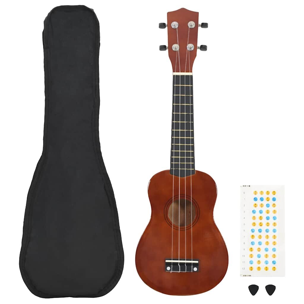 vidaXL Sopránové ukulele s taškou pre deti prírodné 23"