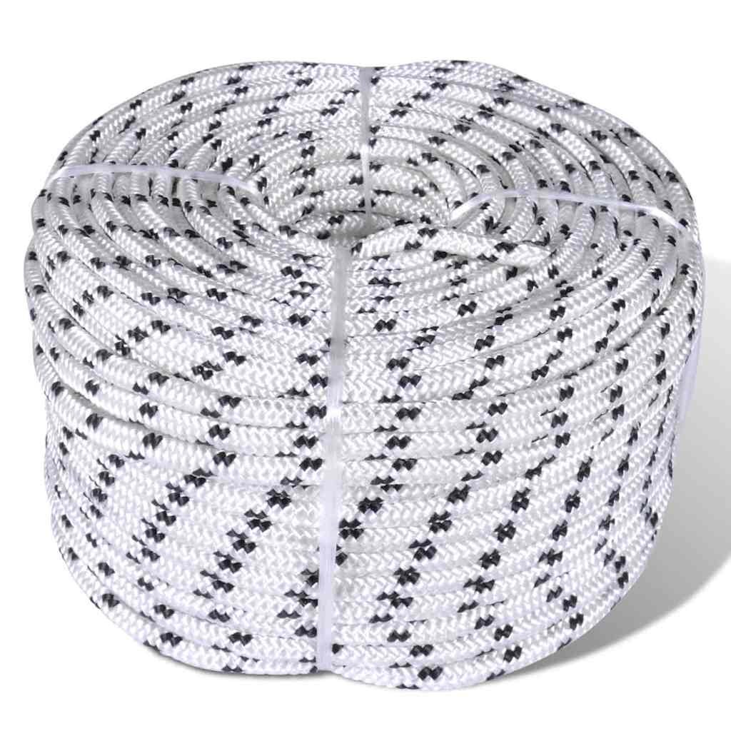 vidaXL Spletané lodné lano polyester 6 mm x 50 m