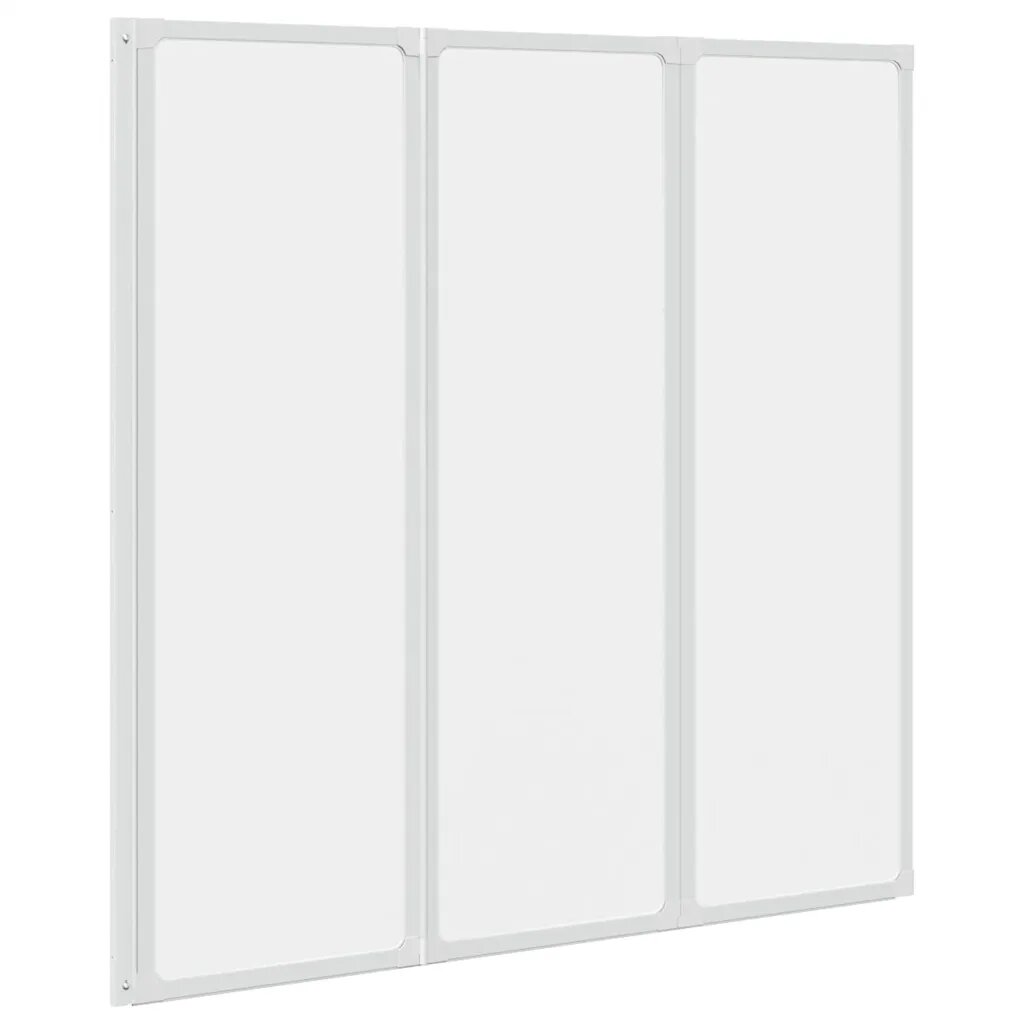 vidaXL Sprchová a vaňová zástena 117x120 cm 3 skladacie panely