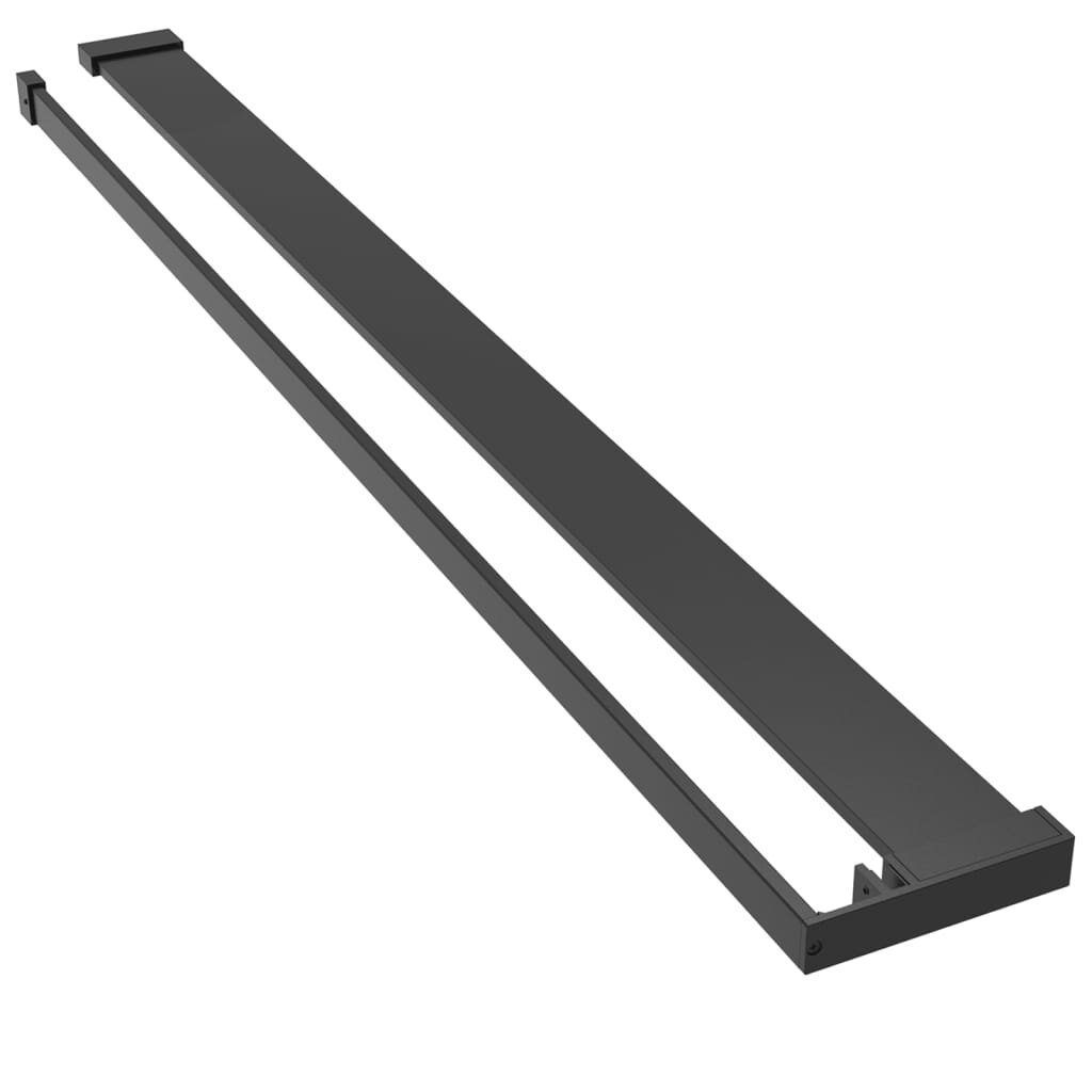 vidaXL Sprchová polica pre sprchovú stenu čierna 118 cm hliník
