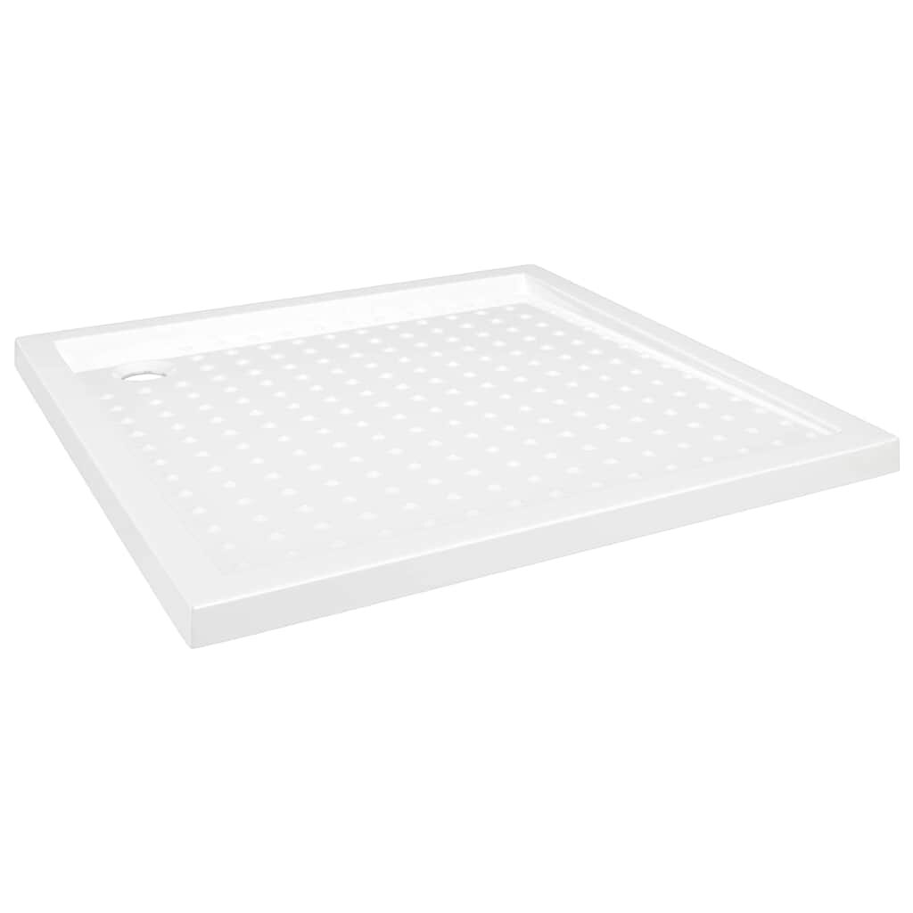vidaXL Sprchová vanička s protišmykovými výbežkami biela 80x80x4 cm ABS