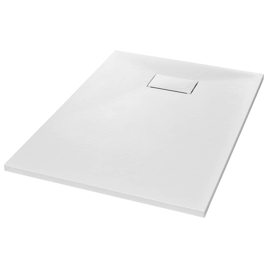vidaXL Sprchová vanička SMC biela 100x70 cm