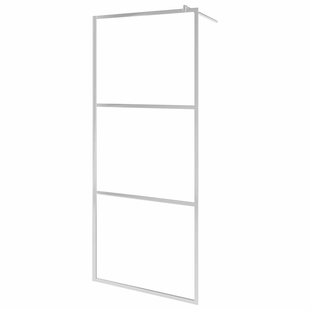 vidaXL Sprchová zástena z polopriehľadného ESG skla 80x195 cm