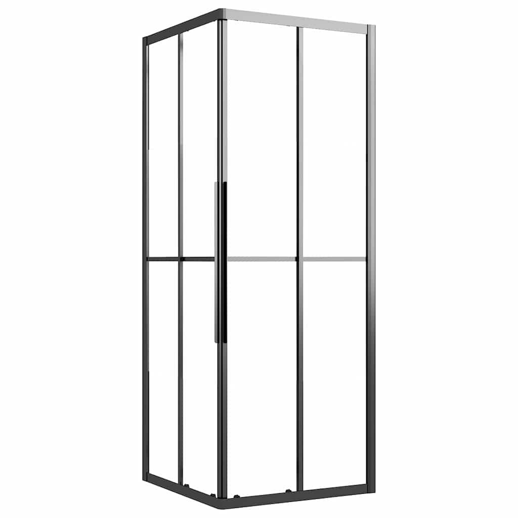 vidaXL Sprchovací kút polomatný ESG 80x80x180 cm čierny