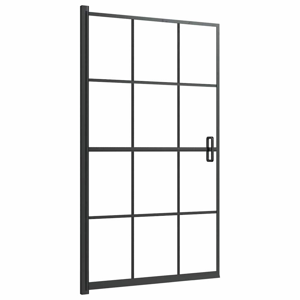 vidaXL Sprchový kút ESG 80x140 cm čierny