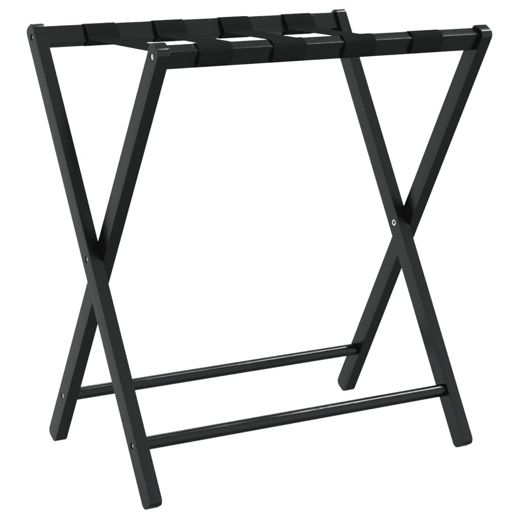 vidaXL Stojan na batožinu čierny 685x38x58 cm bambus