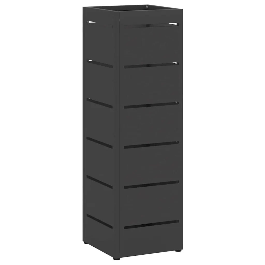 vidaXL Stojan na dáždniky s úložiskom Čierna 155 x 155 x 49 cm Oceľ
