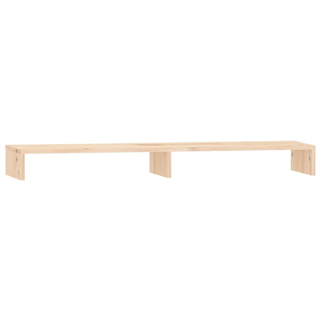 vidaXL Stojan na monitor 100x27x10 cm masívna borovica