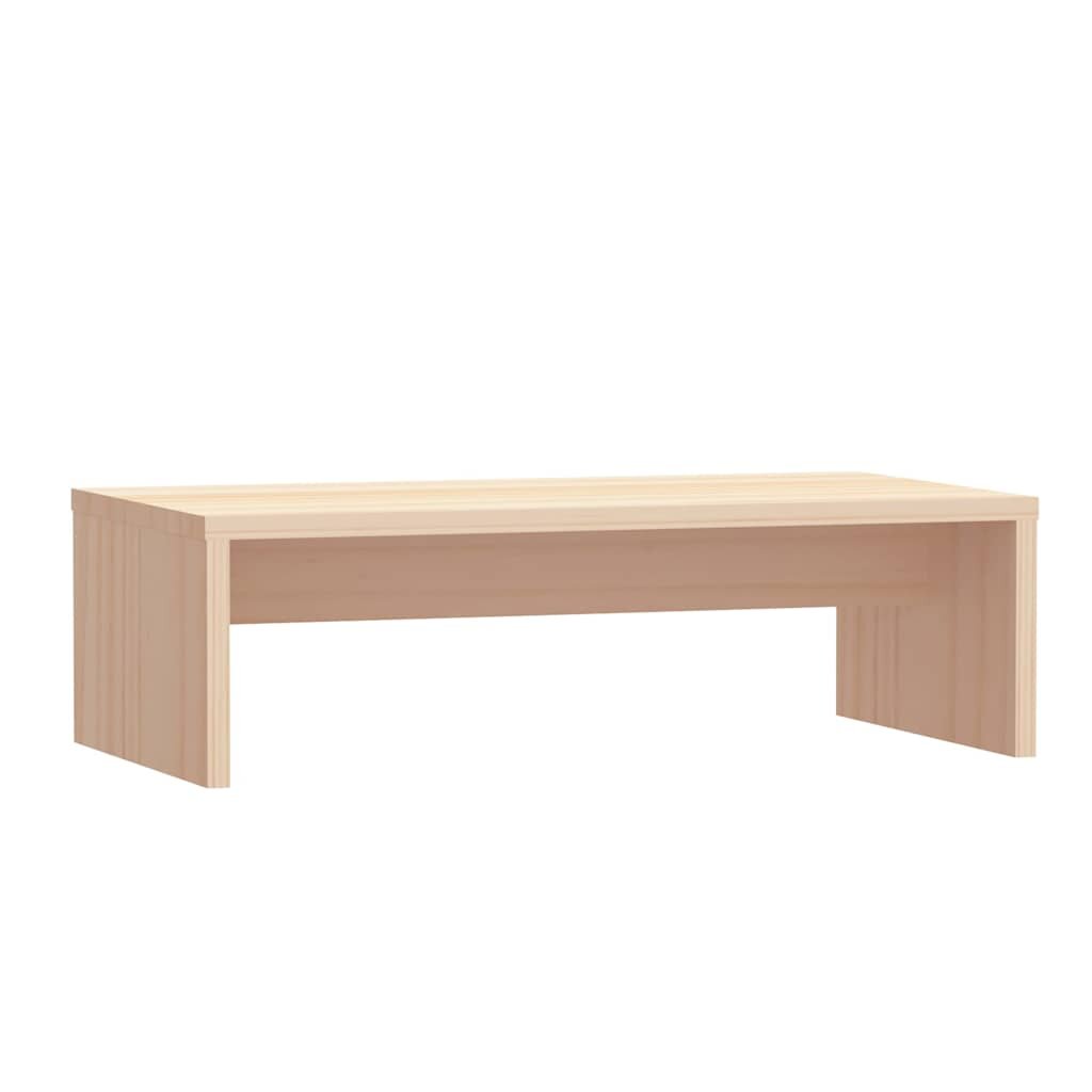 vidaXL Stojan na monitor 50x27x15 cm masívna borovica
