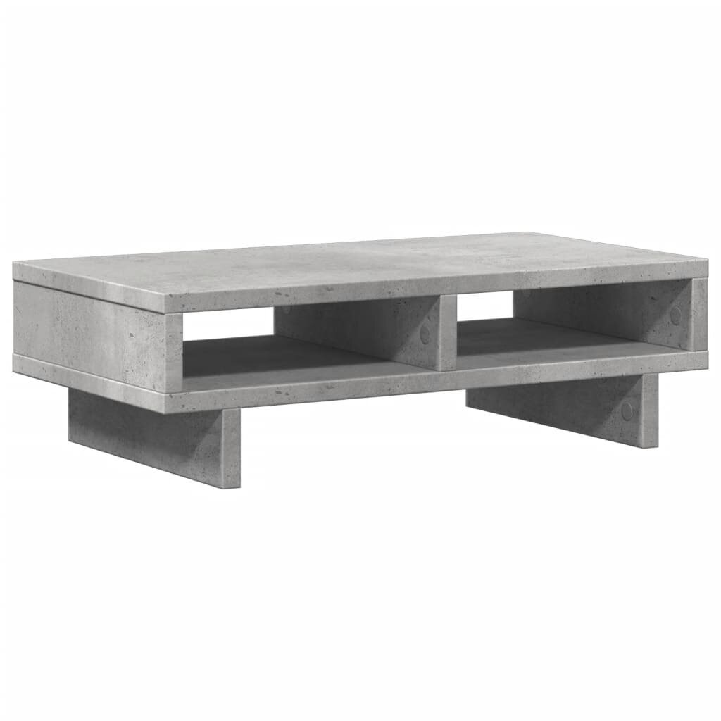 vidaXL Stojan na monitor betónový 50x27x15 cm kompozitné drevo