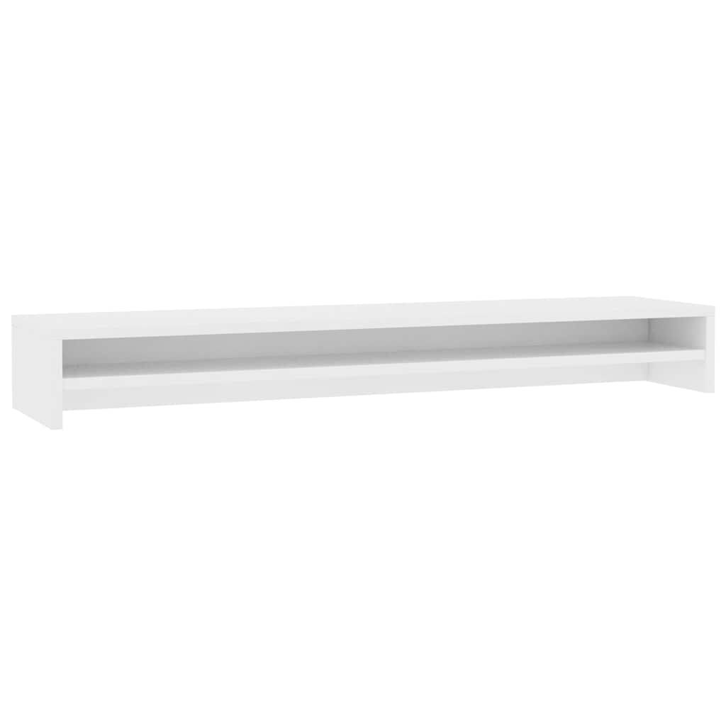 vidaXL Stojan na monitor biely 100x24x13 cm kompozitné drevo